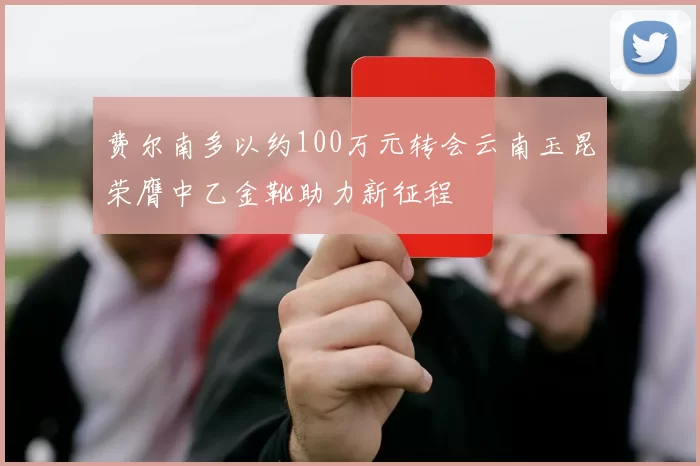 费尔南多以约100万元转会云南玉昆荣膺中乙金靴助力新征程